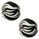 Polaris cabochon Plat 12mm zebra Light silver shade